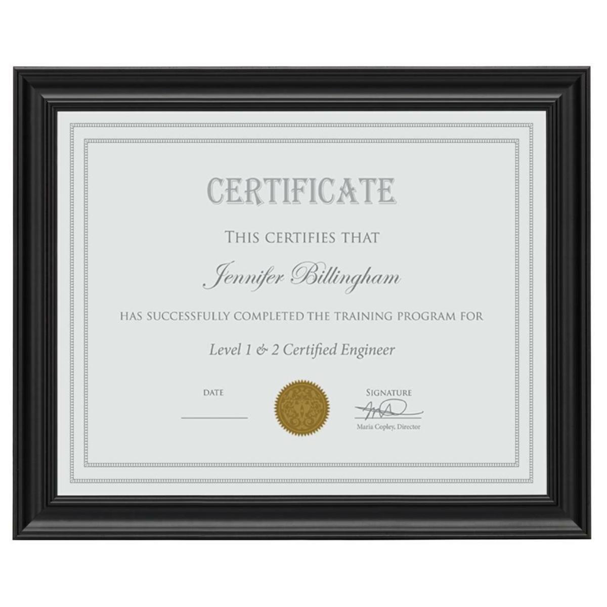 Marylebone Certificate Frame - Black
