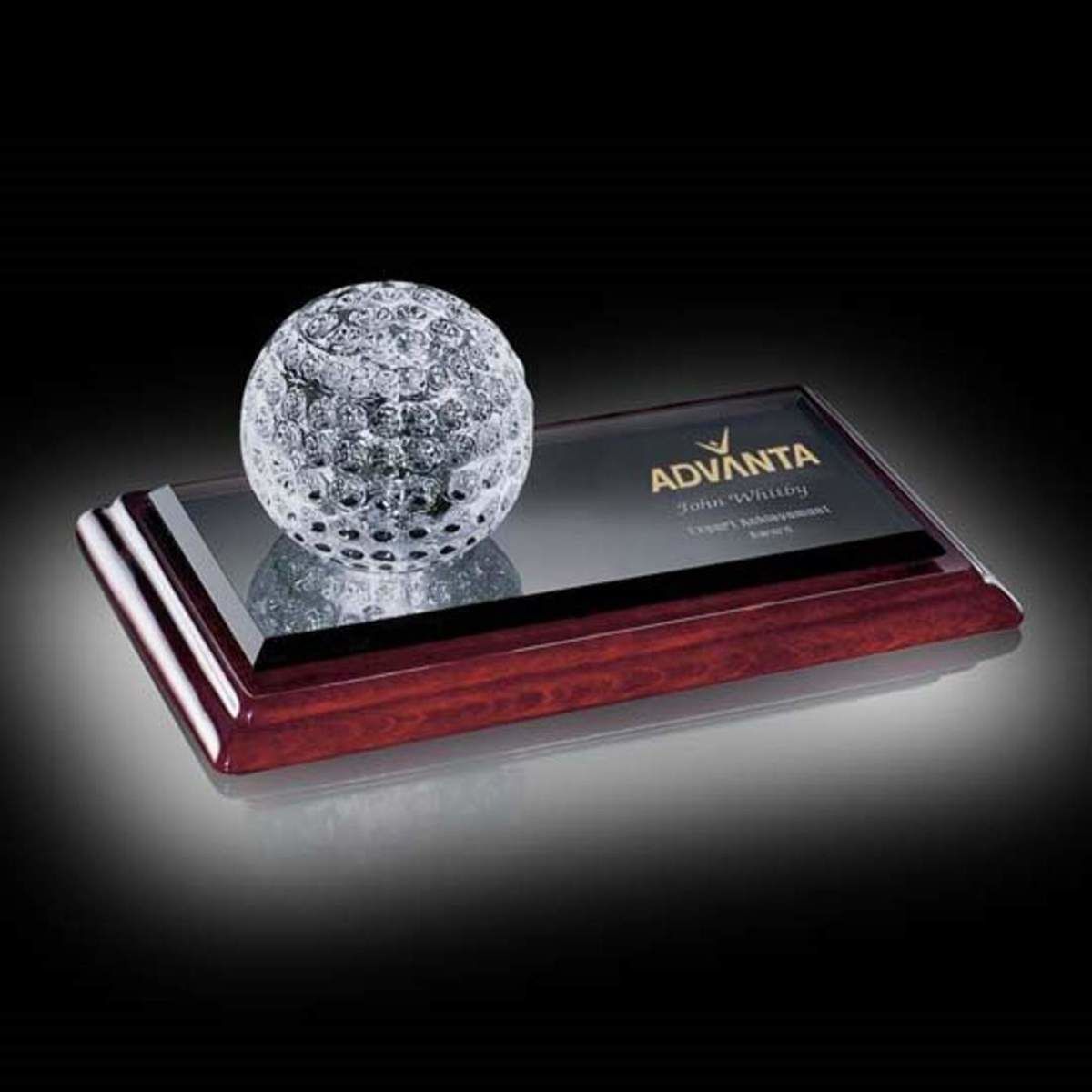 Sports Balls Award on Rosewood Base
