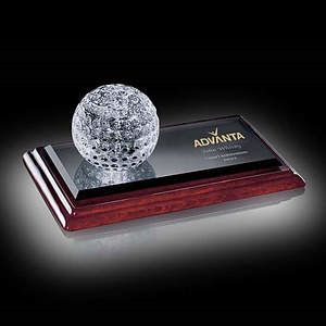 Sports Balls Award on Rosewood Base