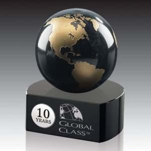 Globe on Crescent Base - Green 