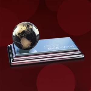Marble Globe on Sommerville Base - Green