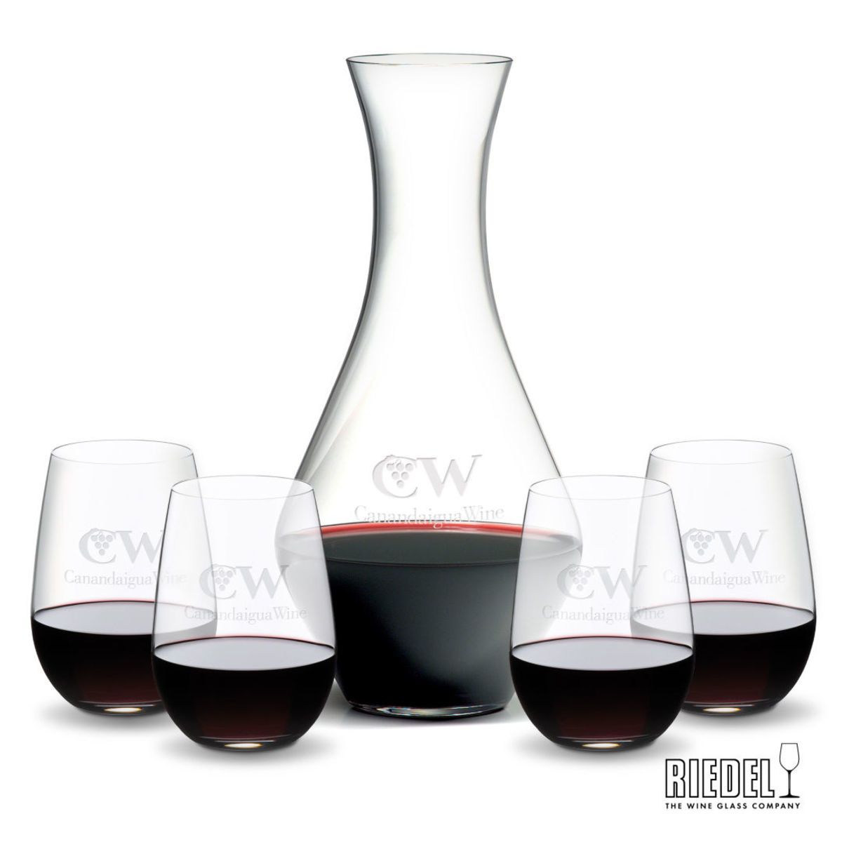 RIEDEL Merlot Decanter & Stemless Wine Set