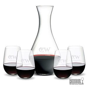 RIEDEL Merlot Decanter & Stemless Wine Set