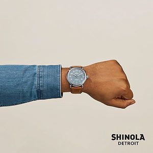 Shinola® Runwell Watch - Stone Blue/Tan