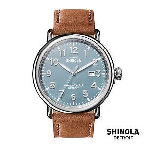 Shinola® Runwell Watch - Stone Blue/Tan