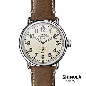 Shinola® Runwell Watch - Cream/Brown