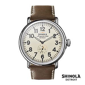Shinola® Runwell Watch - Cream/Brown