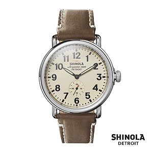 Shinola® Runwell Watch - Cream/Brown