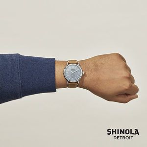 Shinola® Runwell Watch - Slate Blue/Tan