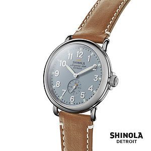 Shinola® Runwell Watch - Slate Blue/Tan