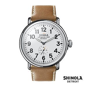 Shinola® Runwell Watch - White/Tan