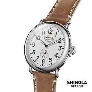 Shinola® Runwell Watch - White/Tan