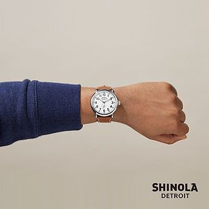 Shinola® Runwell Watch - White/Tan