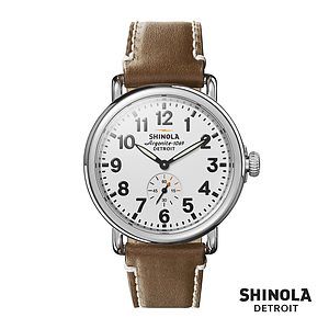 Shinola® Runwell Watch - White/Tan