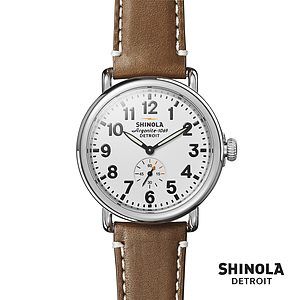 Shinola® Runwell Watch - White/Tan