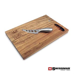 Swissmar® Acacia Cutting Board & Cheese Knife Set 