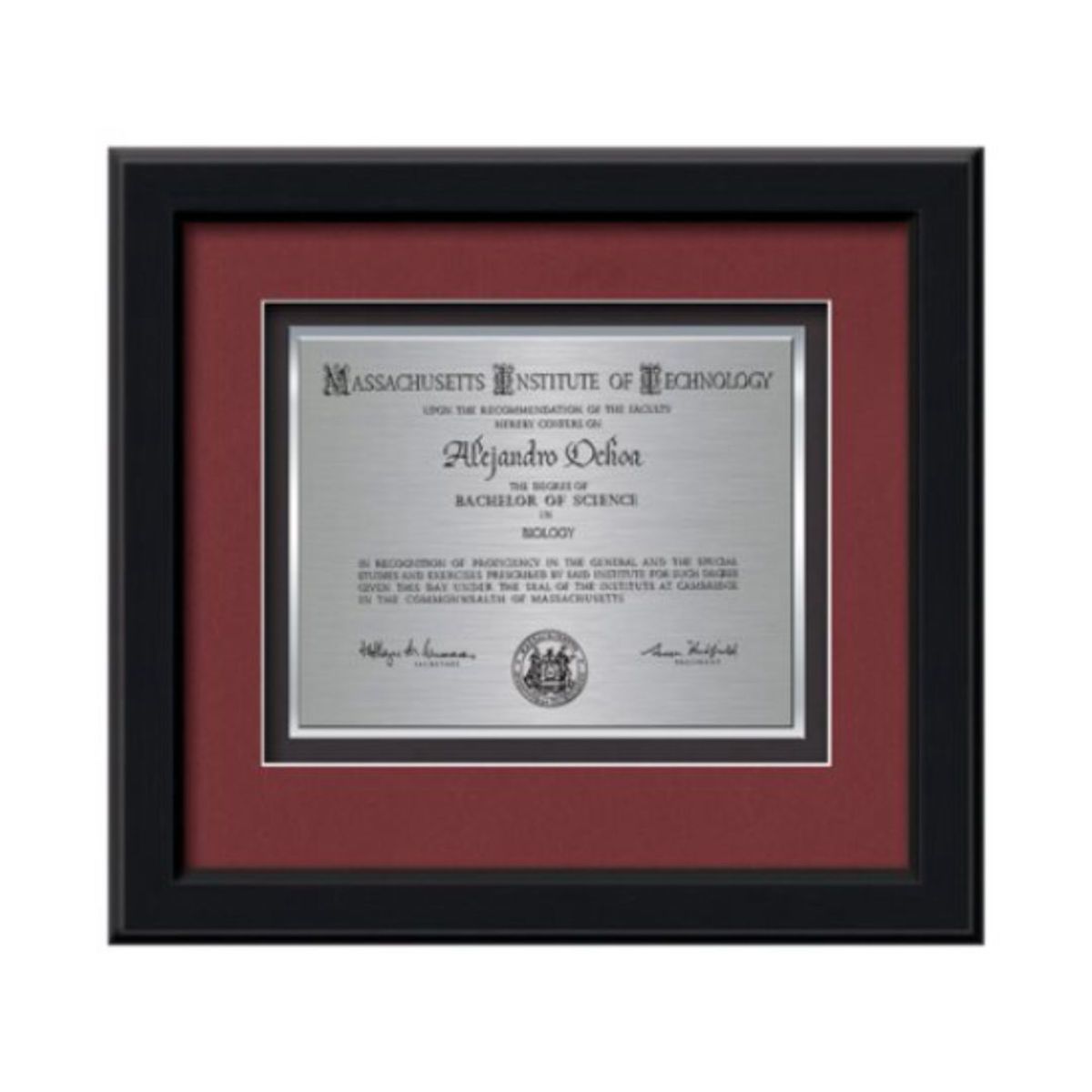 Myriad Certificate TexEtch - Black