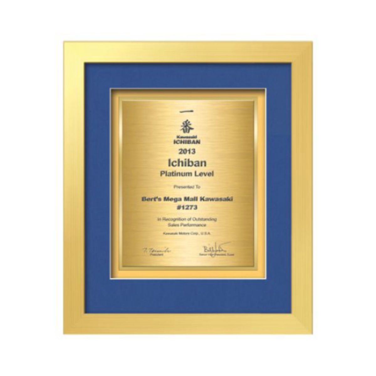 Eldridge Certificate TexEtch - Gold