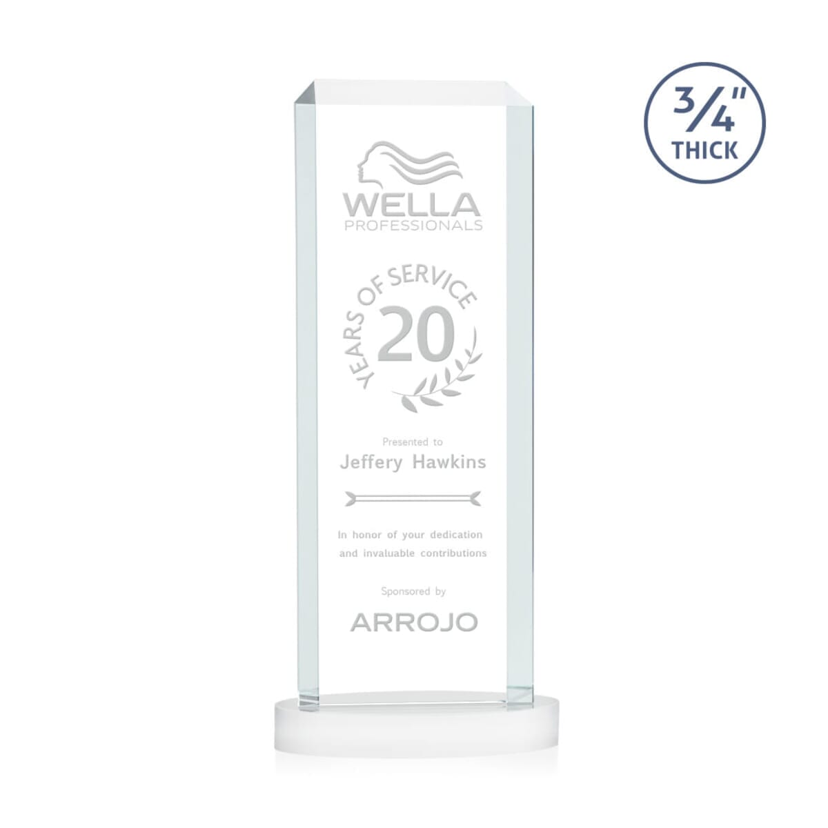 Dalton Award on Alberton Base  - White