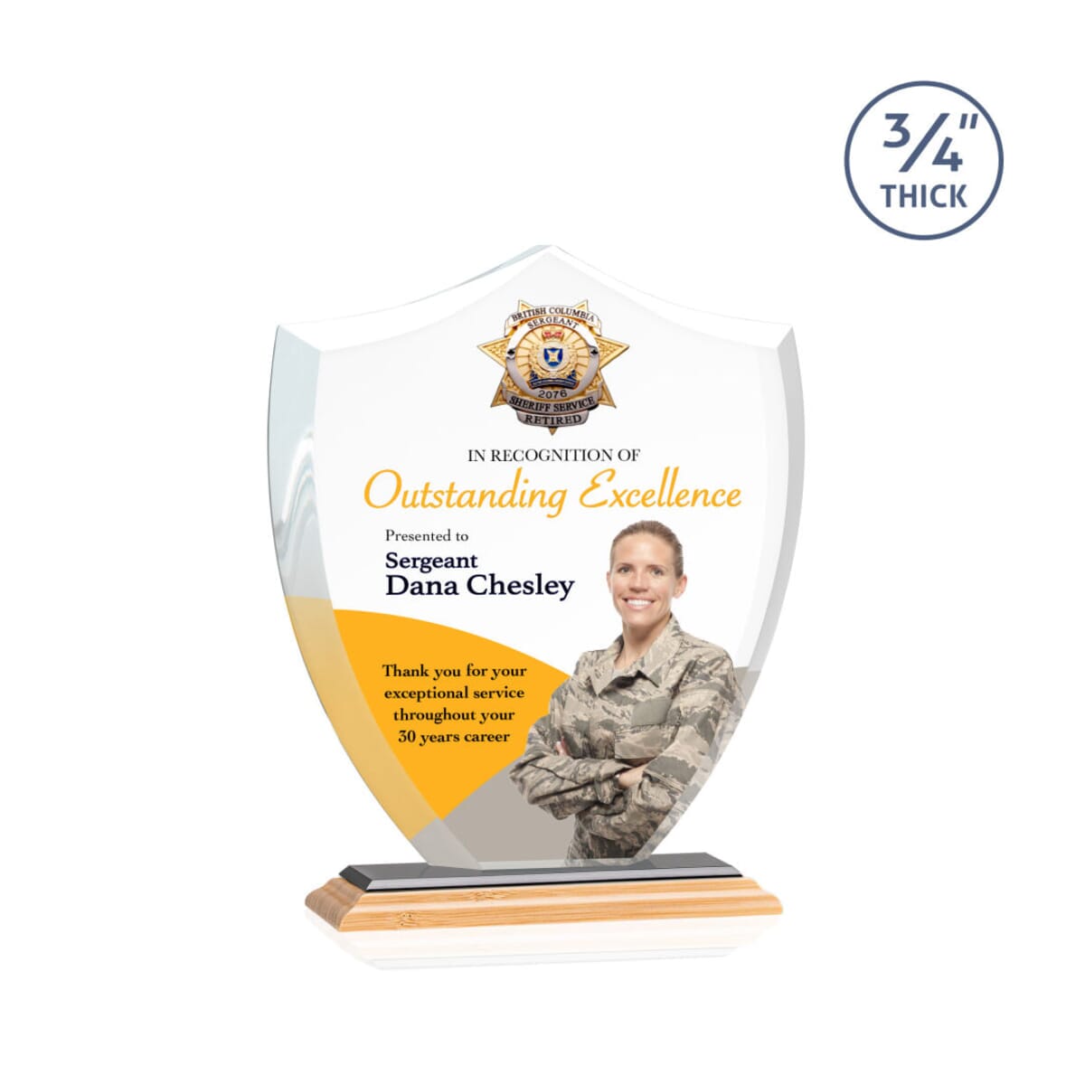 Scudo Shield VividPrint Award - BambooBlack