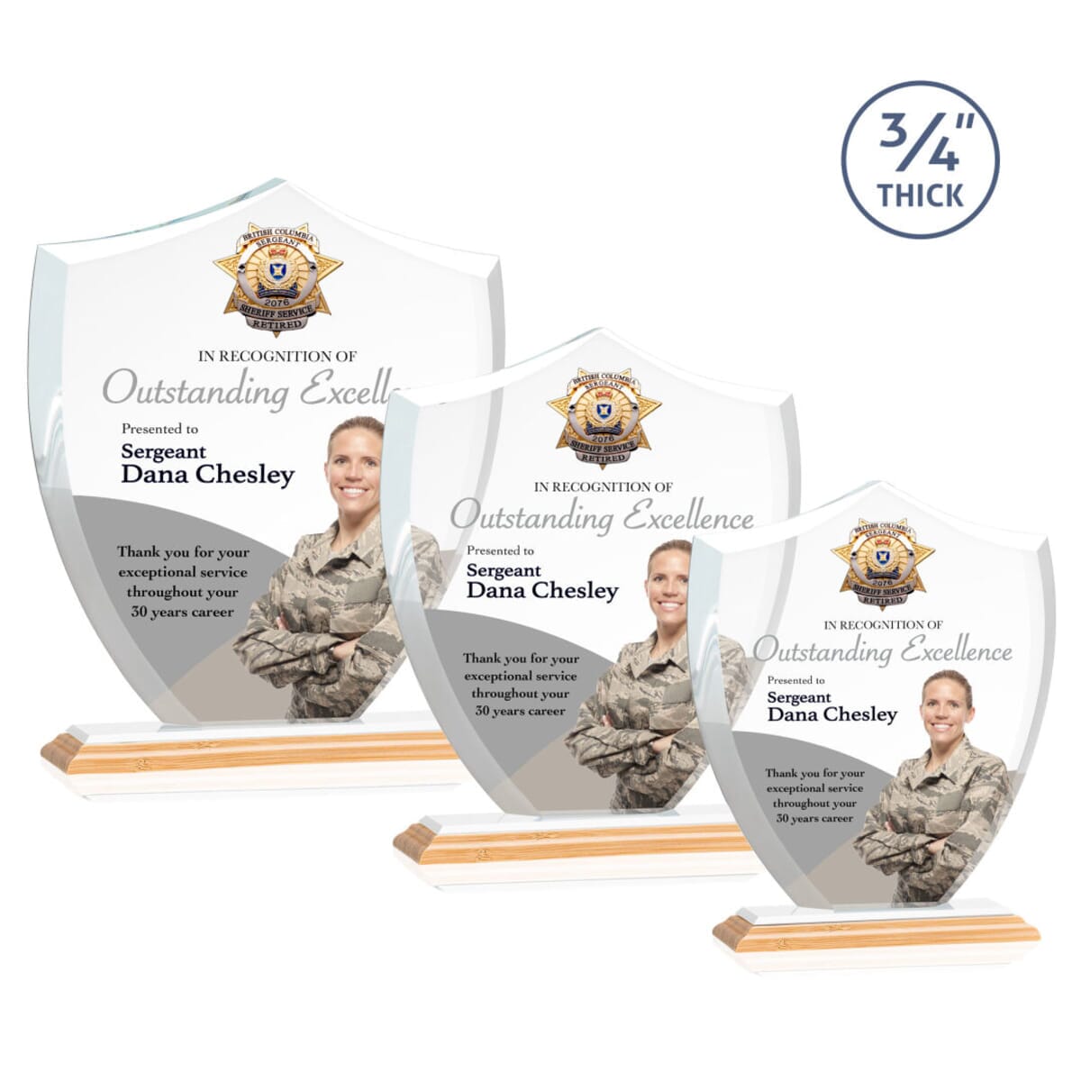 Scudo Shield VividPrint Award - BambooWhite