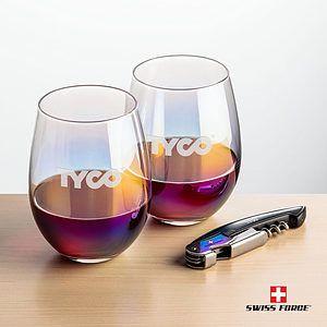 Swiss Force® Opener & Miami Stemless Wine