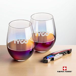 Swiss Force® Opener & Miami Stemless Wine