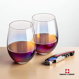 Swiss Force® Opener & Miami Stemless Wine