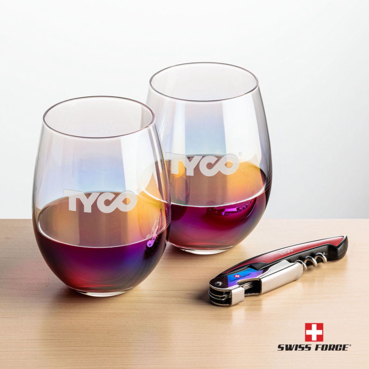 Swiss Force® Opener & Miami Stemless Wine
