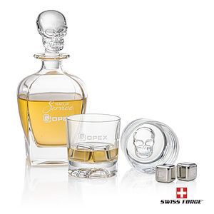 Delrina Scull Decanter Set & Ice Cubes