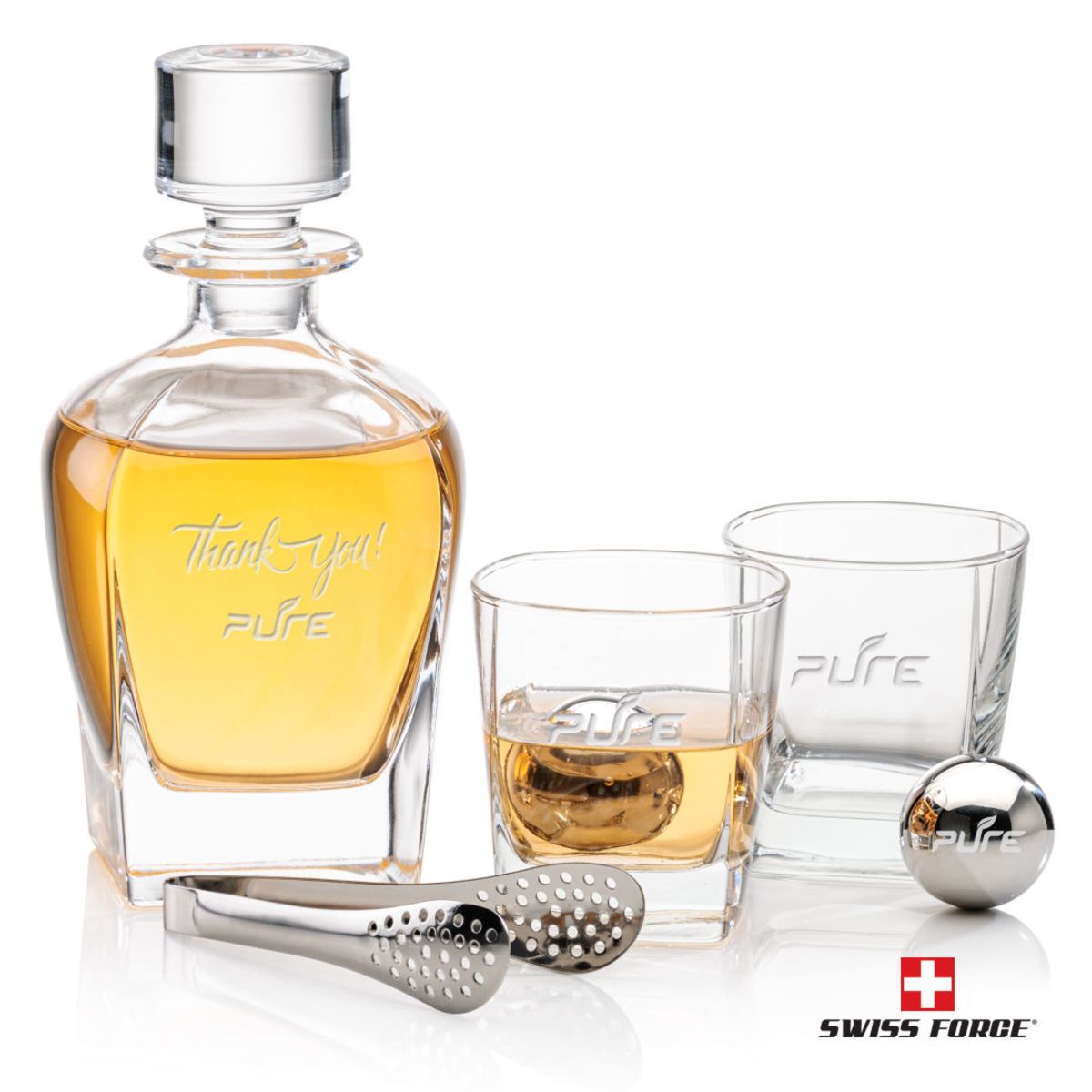 Sterling Decanter Set & Ice Balls