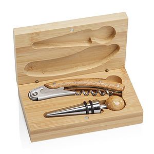 Bamboo Wine Accessory Set