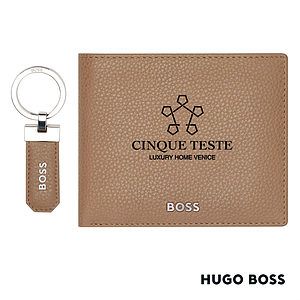 Hugo Boss® Classic Grained Key ring & Wallet Set
