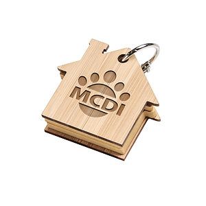 Futuro House Keychain w/Sticky Notes