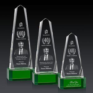 Geneva 3D Award on Base - Green