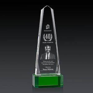 Geneva 3D Award on Base - Green