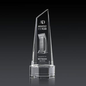Akron Tower 3D Award on Base - Clear