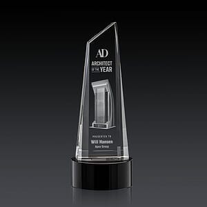 Akron Tower 3D Award on Base - Black