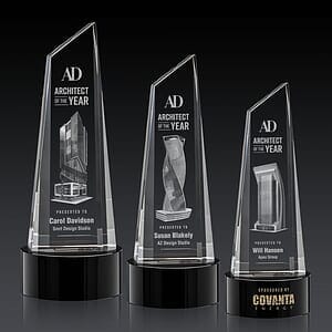 Akron Tower 3D Award on Base - Black