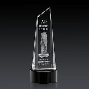 Akron Tower 3D Award on Base - Black