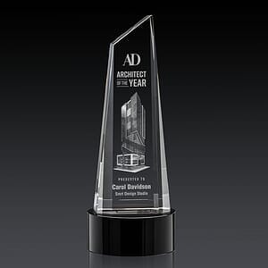 Akron Tower 3D Award on Base - Black