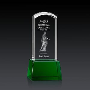Silkwood 3D Award on Base - Green