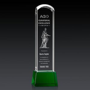 Silkwood 3D Award on Base - Green