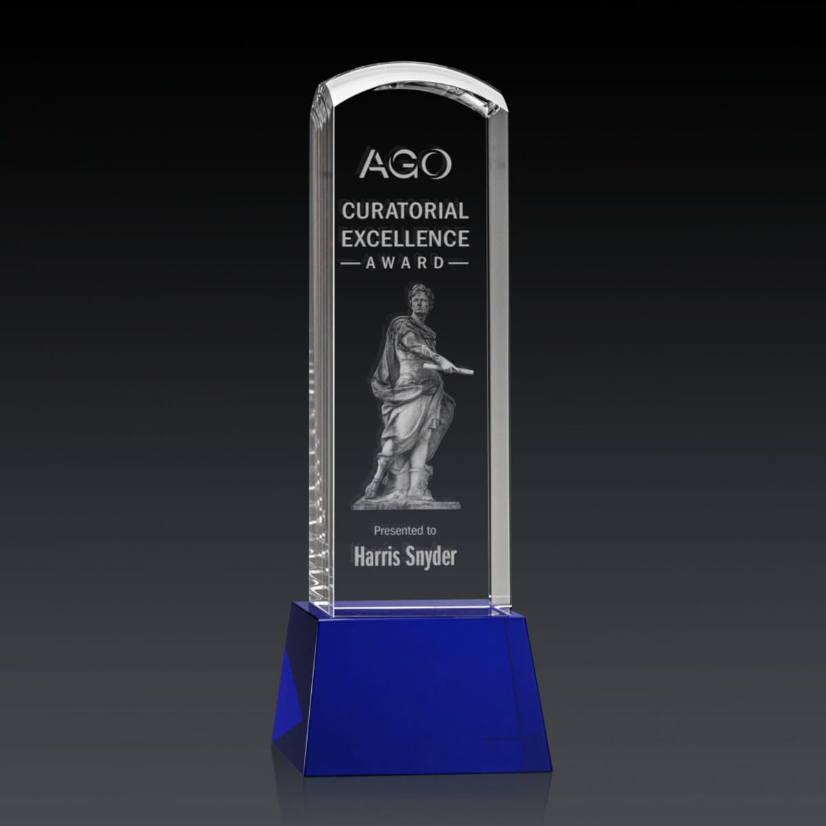 Silkwood 3D Award on Base - Blue