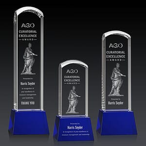 Silkwood 3D Award on Base - Blue