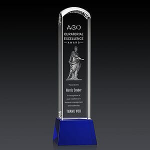 Silkwood 3D Award on Base - Blue