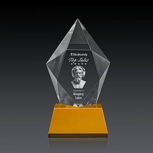 Devron 3D Award on Base - Amber