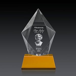 Devron 3D Award on Base - Amber