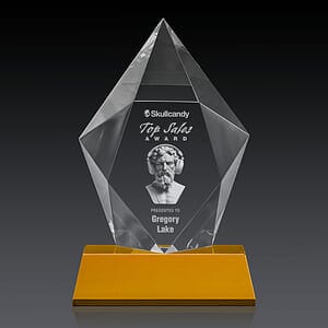 Devron 3D Award on Base - Amber
