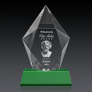 Devron 3D Award on Base - Green